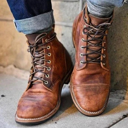Hook and Loop Ankle Boots for Men