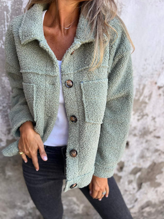Women's Casual Autumn Jacket With Pockets