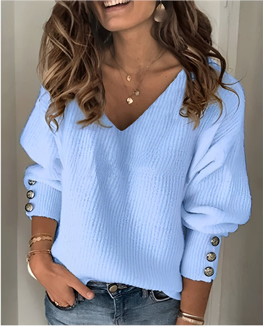 Classic V-Neck Knit Sweater