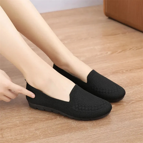 Breathable Knit Slip-On Loafers