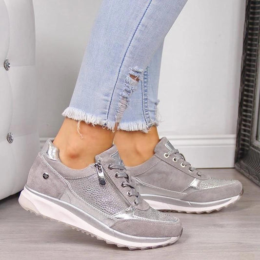 Women's Orthopedic Zip-Up Sneakers Comfort Fit