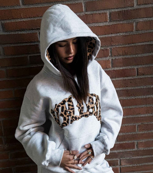 Women's Leopard Print Relaxed Fit Hoodie