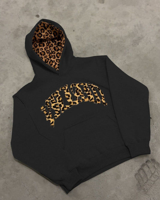 Women's Leopard Print Relaxed Fit Hoodie