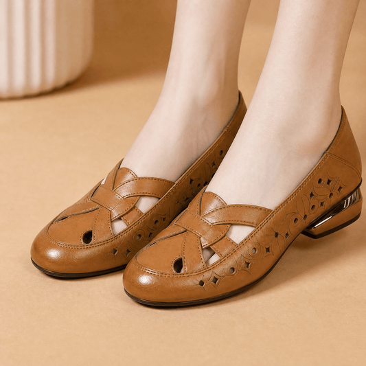Woven Cutout Slip-On Comfort Flats