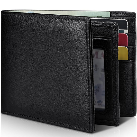 Slim Bifold Wallet With RFID Blocking