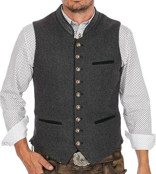 Men's Classic Grey Traditional Suit Vest