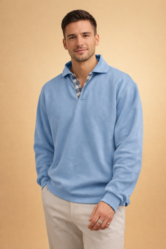 Casual Knit Polo Shirt