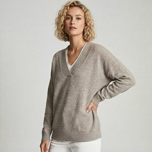 Sofia Cashmere V-Neck Relaxed Fit Jumper