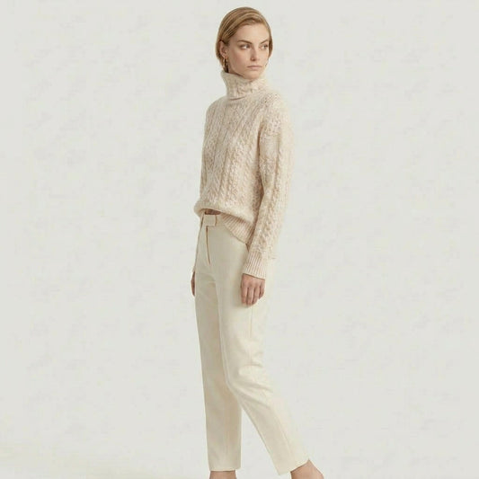 Women's Turtleneck Winter Pullover – Lightweight & Warm