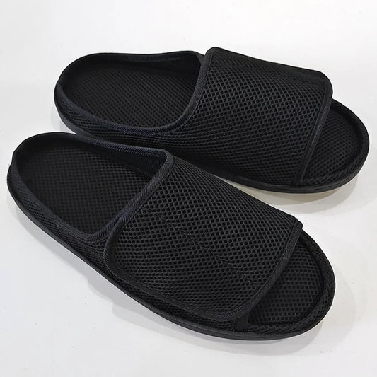 Fully Opening Wide Fit Adjustable Slippers