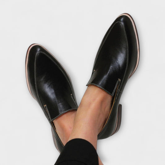 Orthopedic Leather Loafers with All-Day Comfort Support