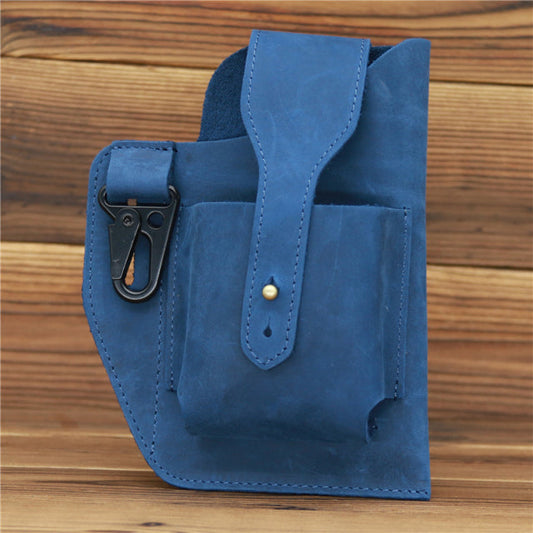 Retro Leather Multi-Pocket Waist Bag