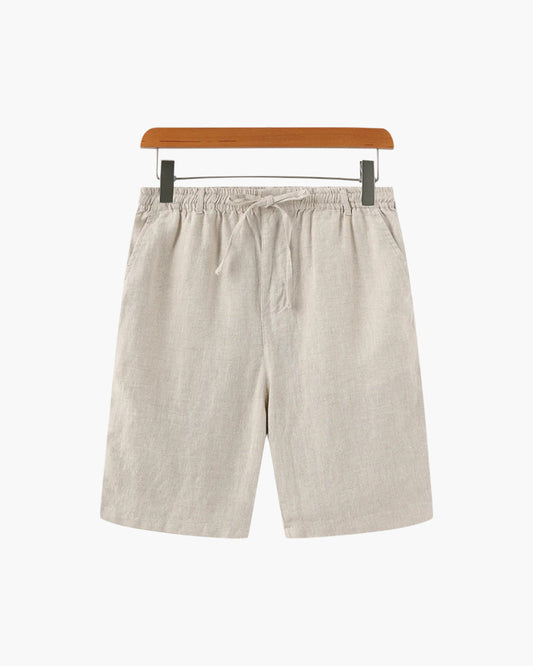 Straight Fit Linen Summer Shorts For Men