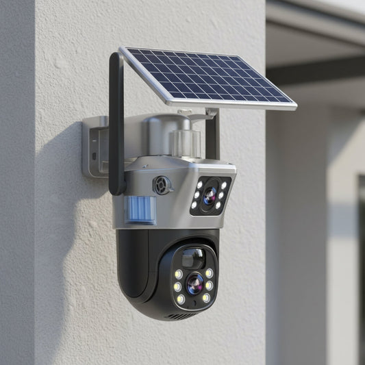 Solar Powered 4K Pan Tilt Outdoor Security Camera