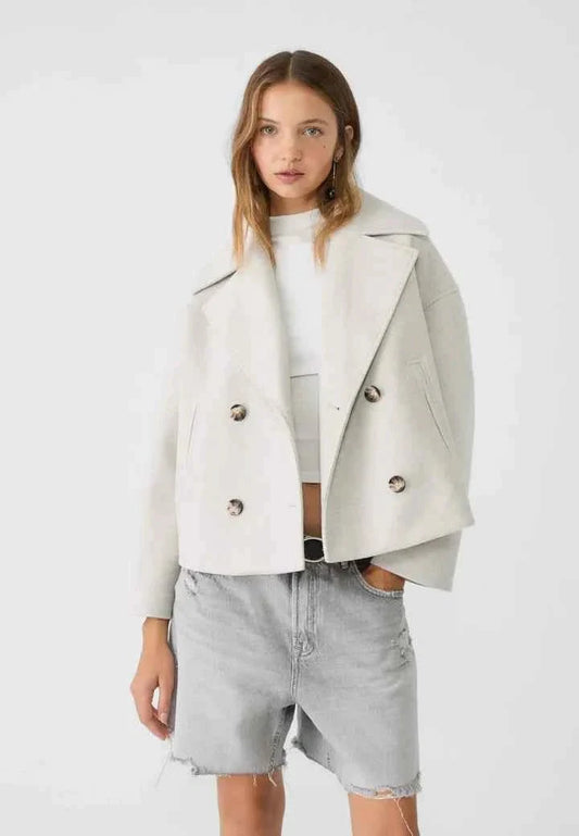 Tailored Minimalist Cropped Jacket