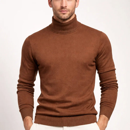 Men's Lightweight Turtleneck Knit Pullover