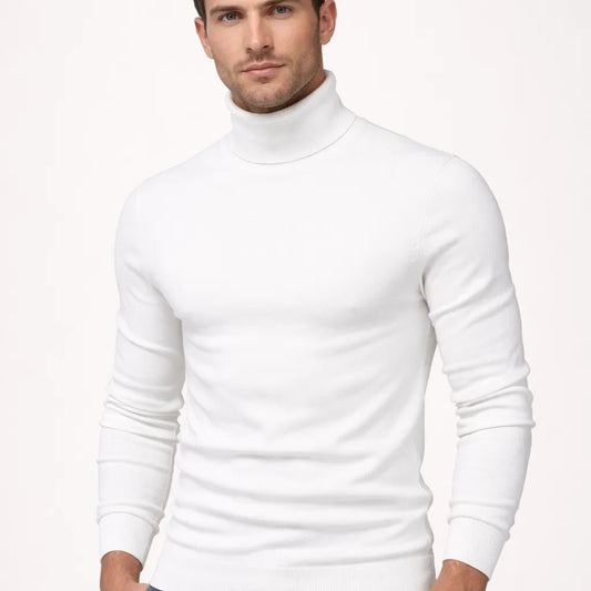 Men's Lightweight Turtleneck Knit Pullover