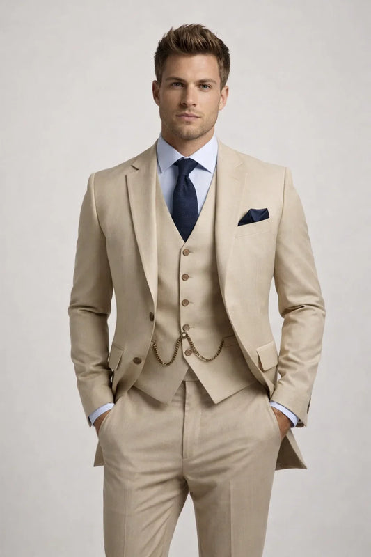 Men's Slim Fit Three Piece Formal Suit