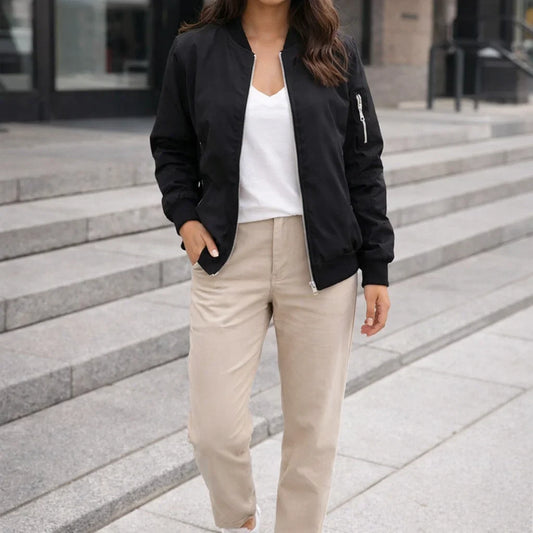 Women's Bomber Jacket – Slim Fit – Cold-Weather Streetwear