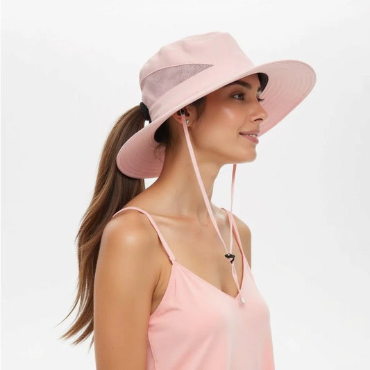 Women's Wide Brim UPF 50+ Hat With Chin Strap