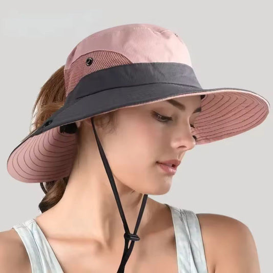Women's Wide Brim UPF 50+ Hat With Chin Strap