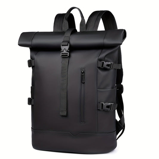 Water Resistant Roll-Top Laptop Backpack