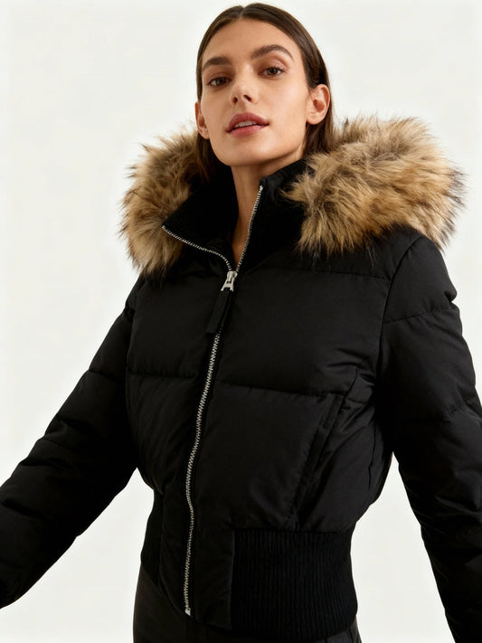 Women's Quilted Hooded Winter Jacket