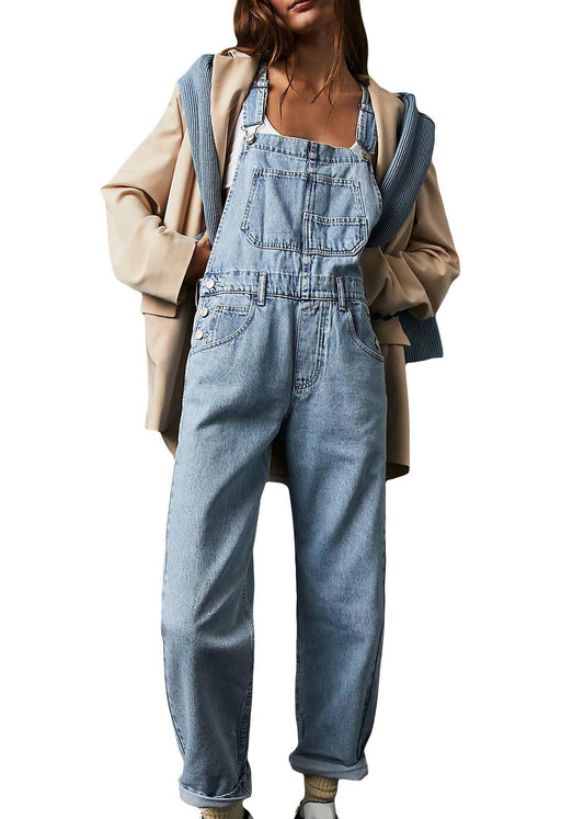 Straight Leg Jumpsuit With Relaxed Casual Fit