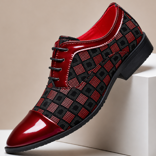 Men's Patterned Lace Up Dress Shoes