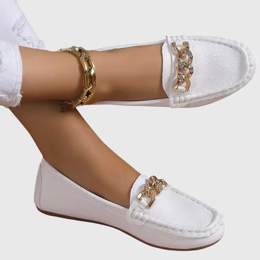 Orthopedic Leather-Look Slip-On Loafers