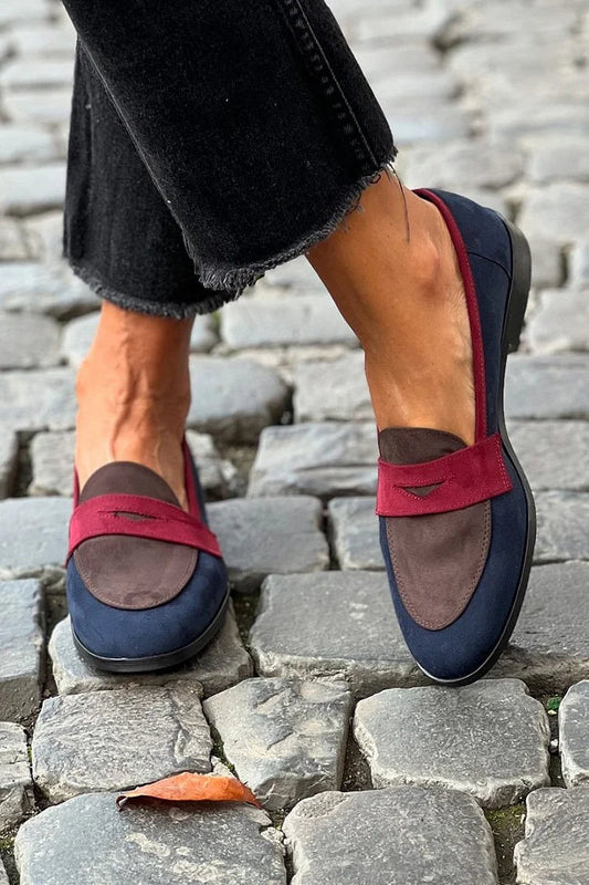 Round Toe Low Heel Comfort Loafers