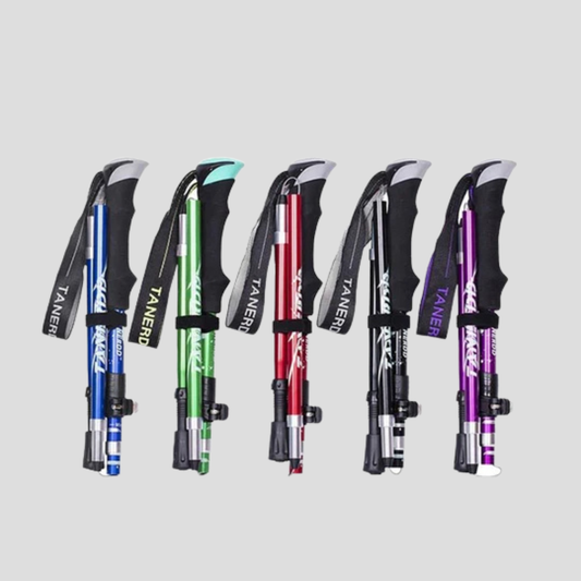 Adjustable Telescopic Hiking Poles With Ergonomic Grips