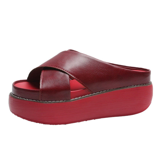 Women's Platform Strap Mules