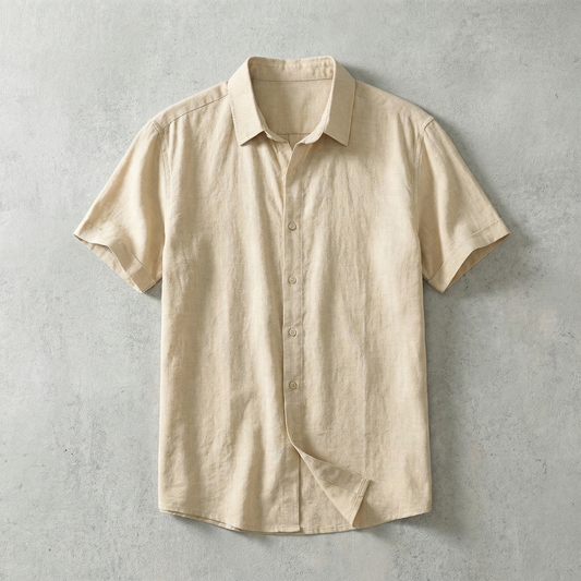Lightweight Cotton Blend Button Down Shirt