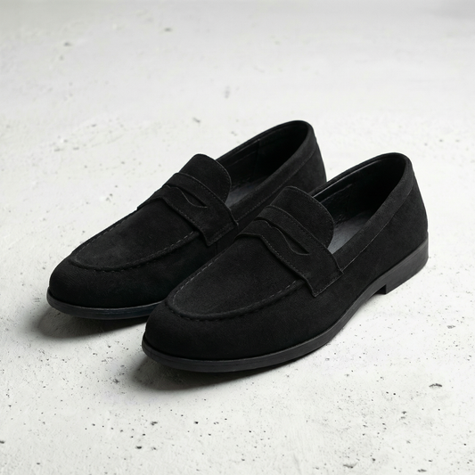 Men's Suede Slip-On Loafers With Non-Slip Sole
