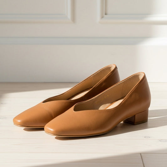 Women's Round Toe Low Heel Slip-On Loafers