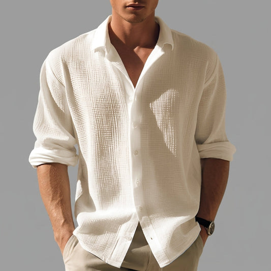 Lightweight Woven Button Down Shirt