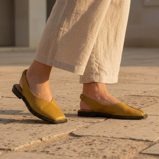 Women's Square Toe Slingback Flats