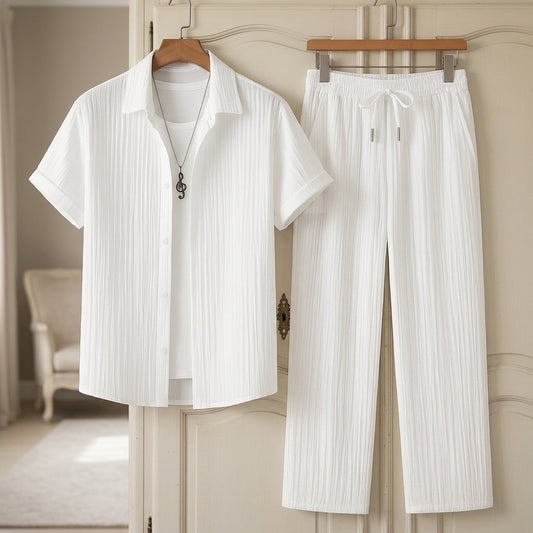 Relaxed Fit Two Piece Shirt And Trouser Set
