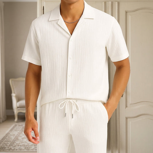 Relaxed Fit Two Piece Shirt And Trouser Set