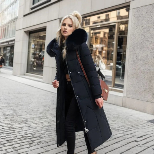 Women's Extended Length Warm Winter Coat