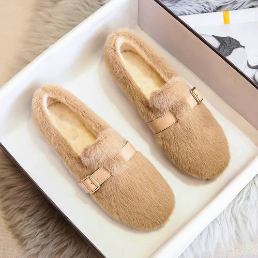 Plush Lined Cozy Flat Shoes
