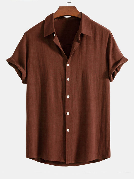 Men's Breathable Linen Button Shirt