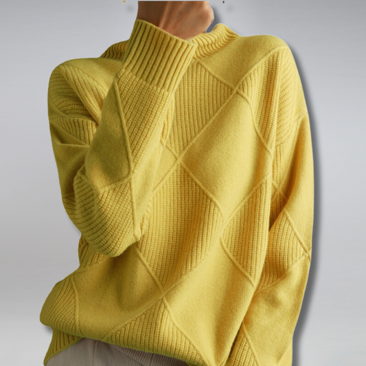 Soft Ribbed Cashmere Turtleneck Sweater