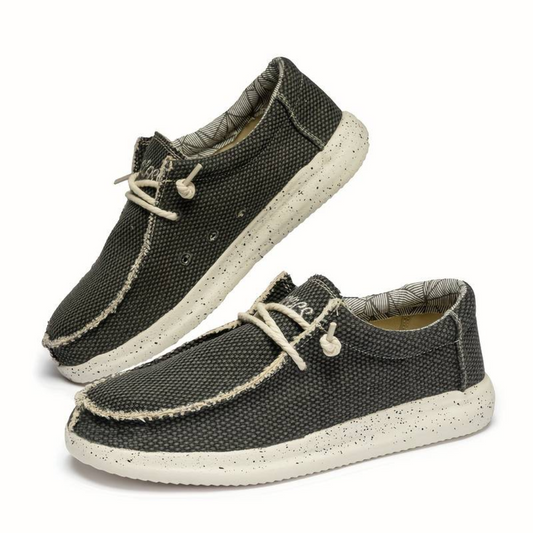 Men's Breathable Canvas Slip-On Casual Loafers