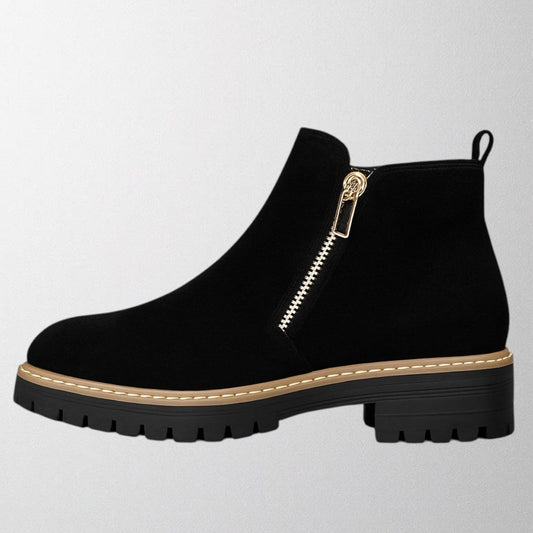 Round Toe Side-Zip Shoes