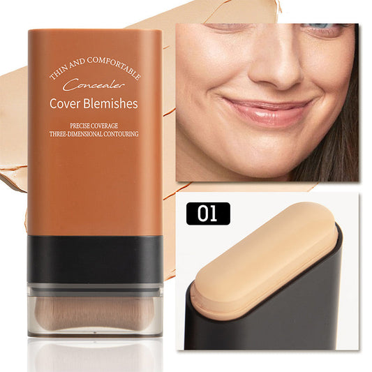 2 in 1 Foundation and Concealer Stick with Built In Brush