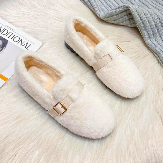 Plush Lined Cozy Flat Shoes