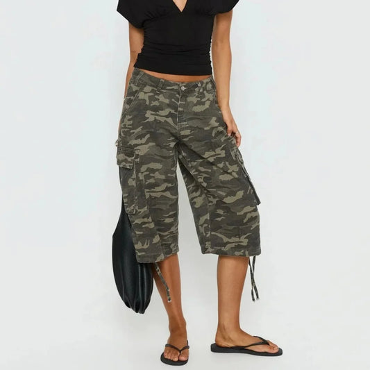 Longline Camo Cargo Shorts