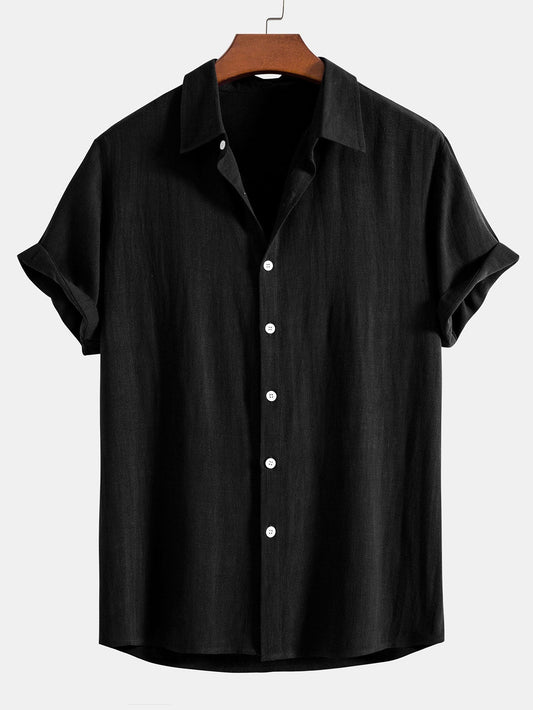 Men's Breathable Linen Button Shirt